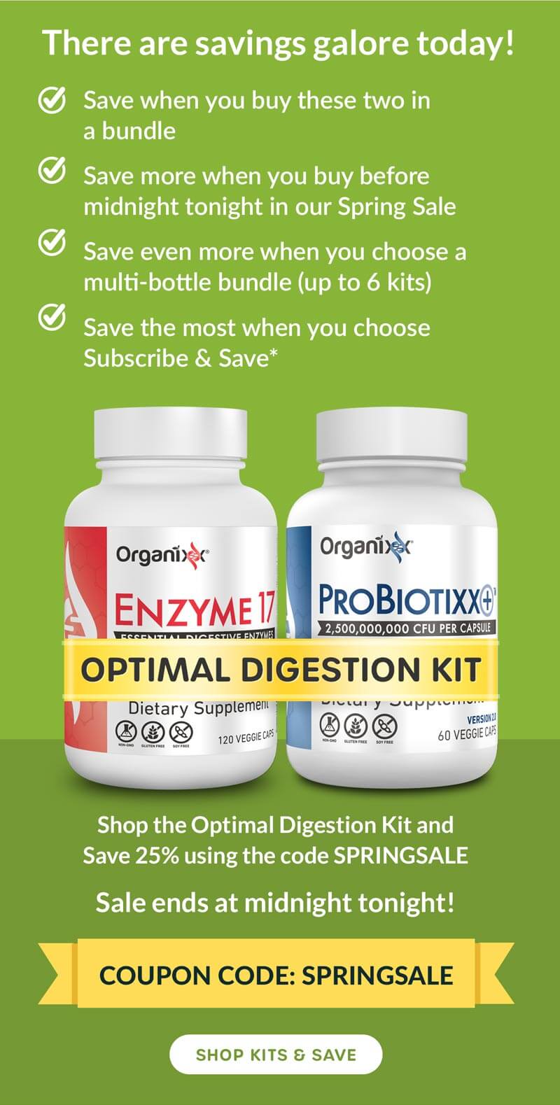 Shop Kits & Save: coupon code: SPRINGSALE
