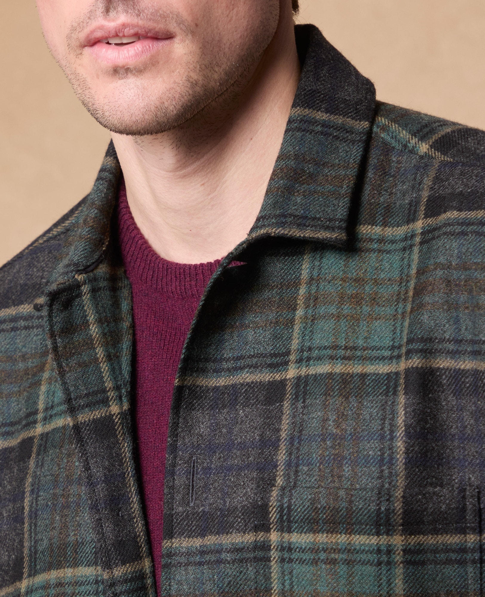 Rowan Shirt Jacket - Green Plaid
