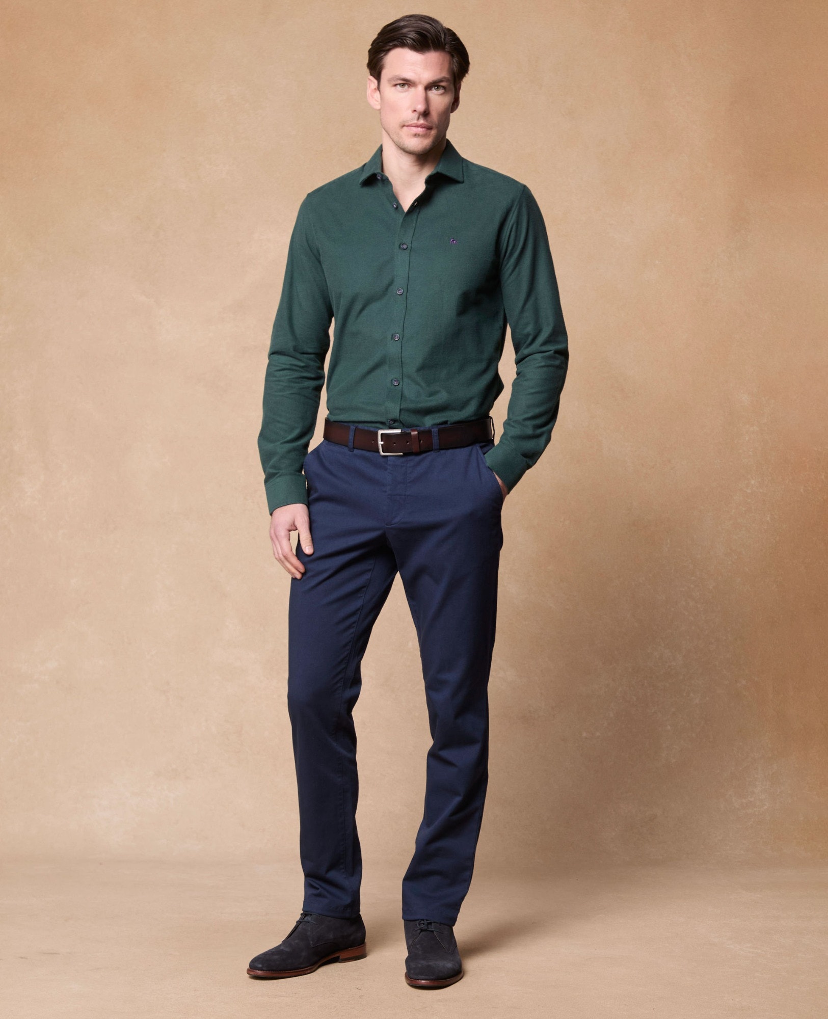 Carlow Washed Cotton Chino - Navy