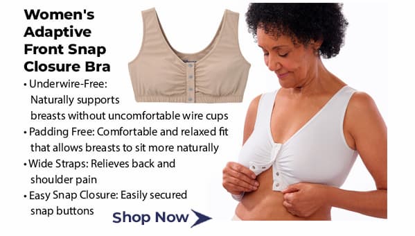 Women's Adaptive Front Snap Closure Bra