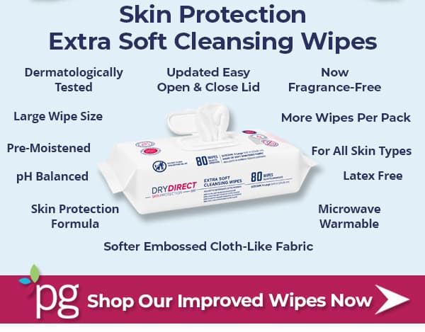NEW & Improved Dry Direct Skin Protection Cleansing Wipes