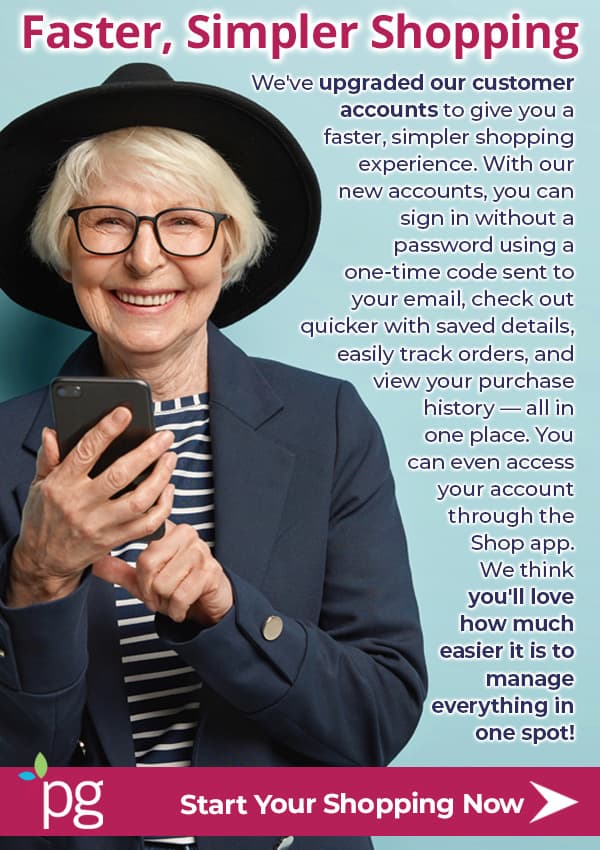 Updated customer accounts - start shopping now!
