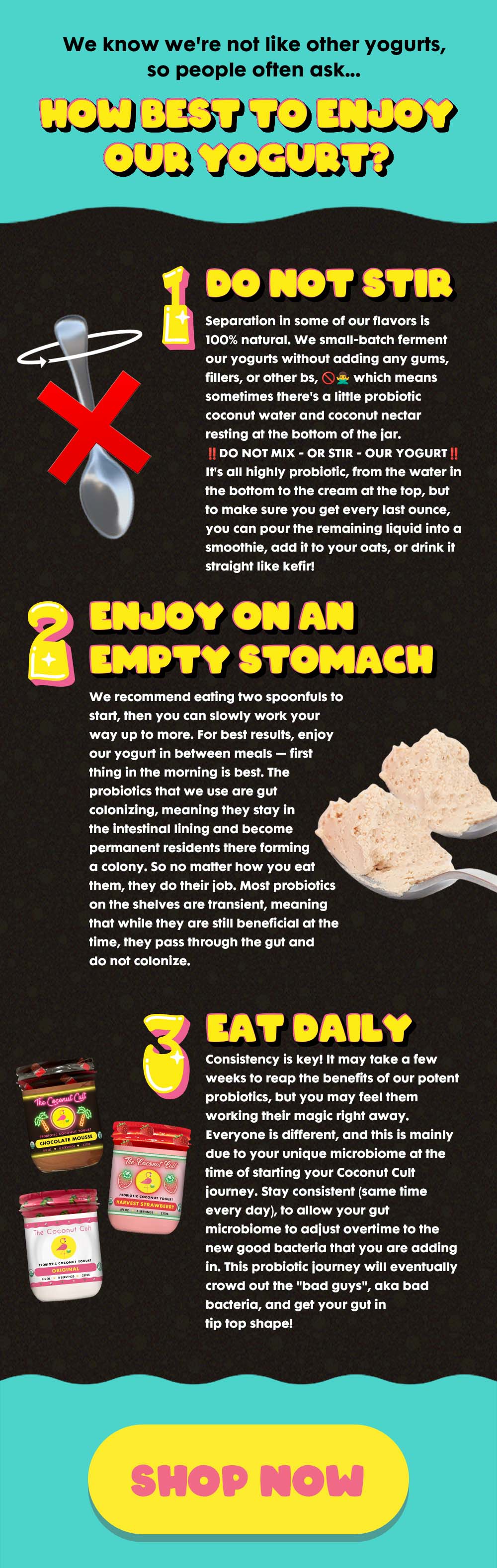 Curious how we're different from other yogurts? The Coconut Cult