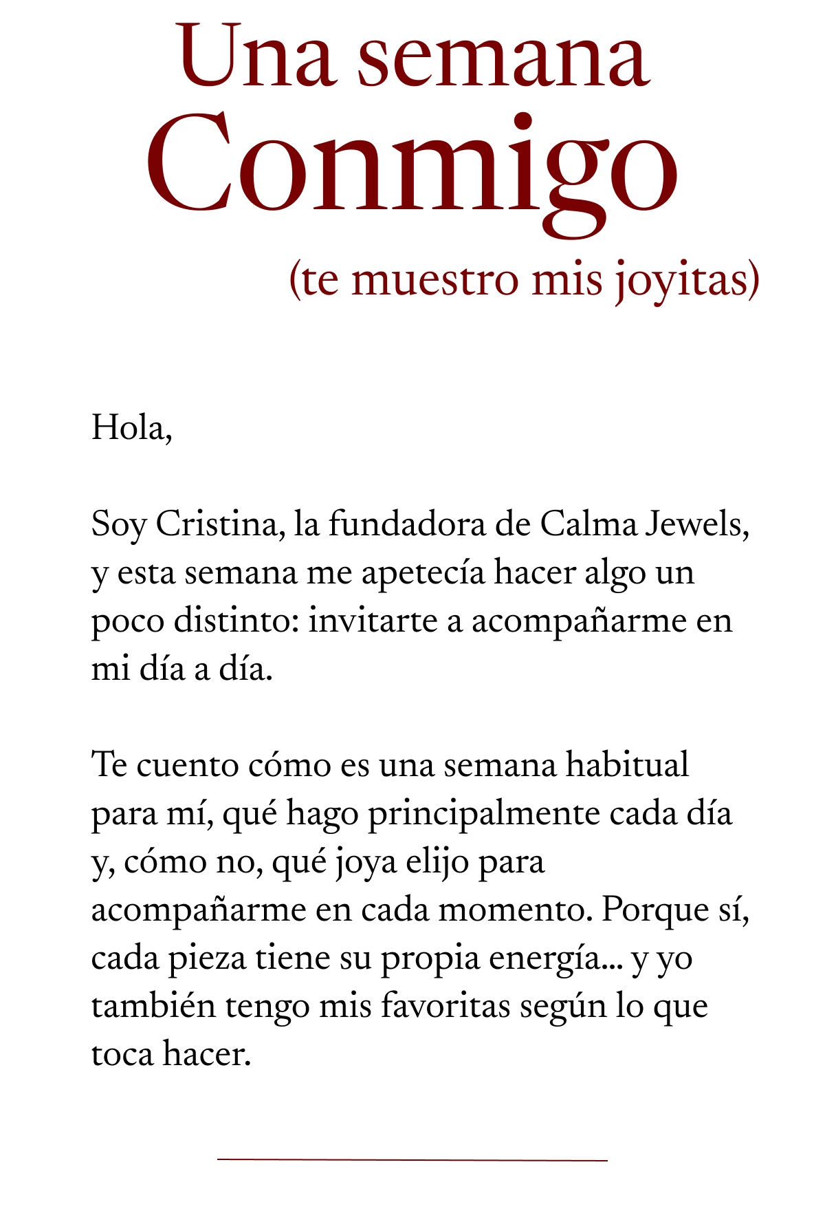 Hola, soy Cristina