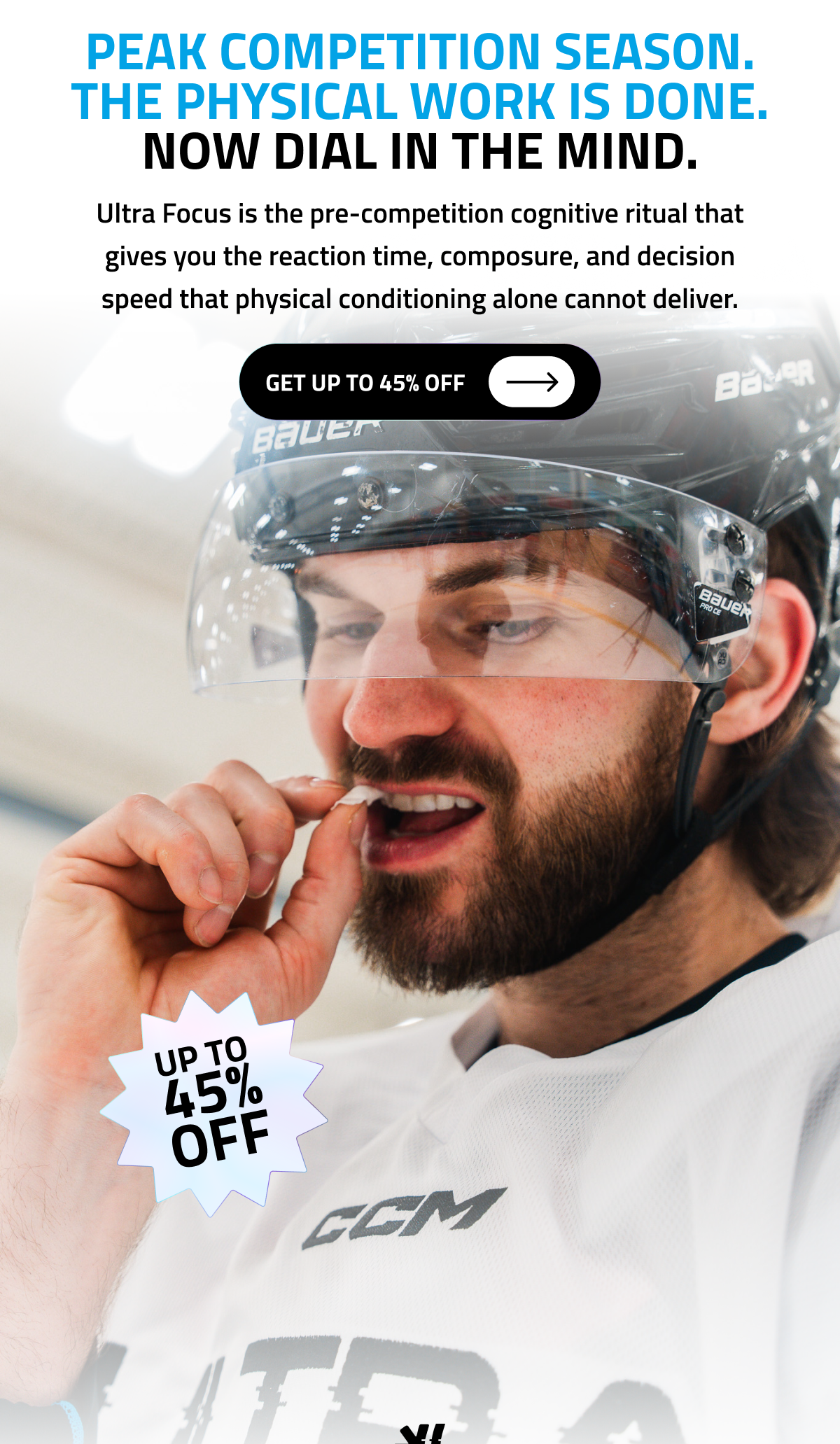 Peak Competition Season. The Physical Work Is Done. Now Dial in the Mind. | Get Up to 45% Off 