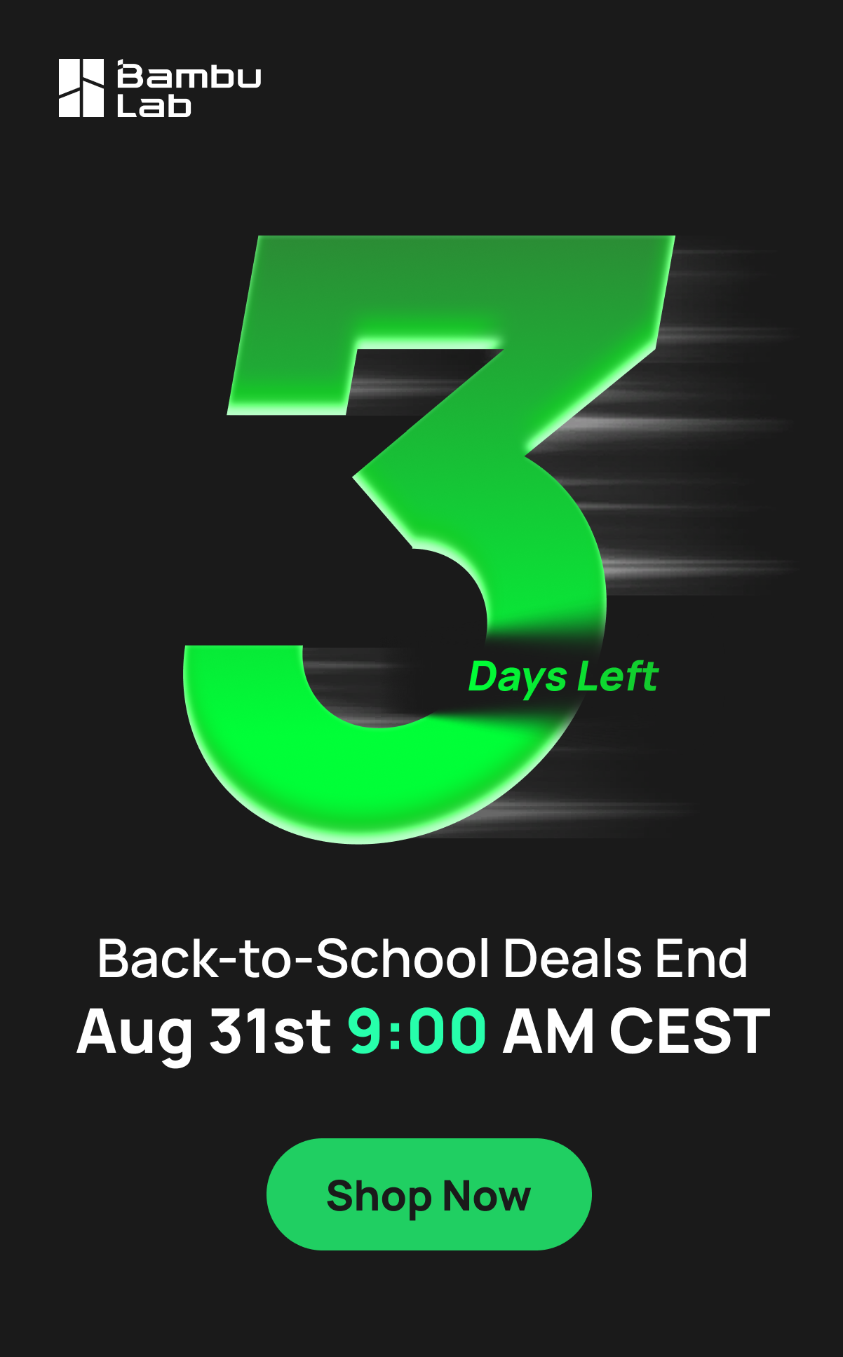 back to school deals end Aug 31st 9:00 AM CEST