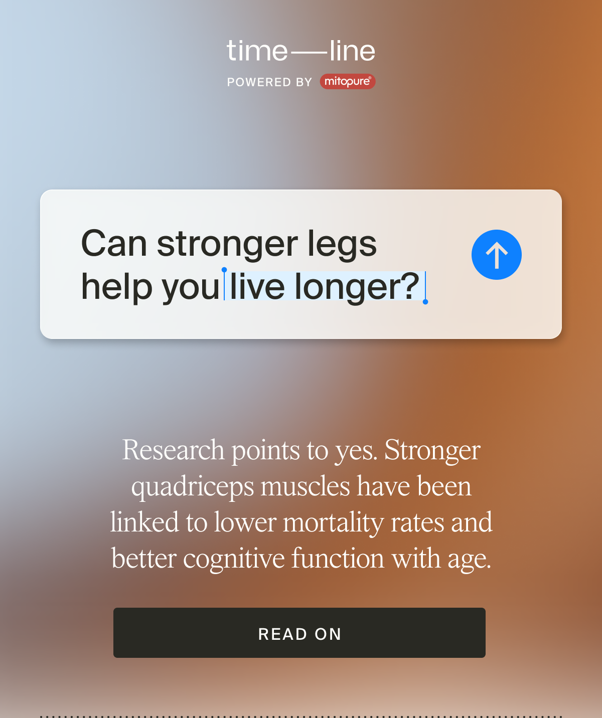 Can stronger legs help you live longer? Research points to yes. | Read On