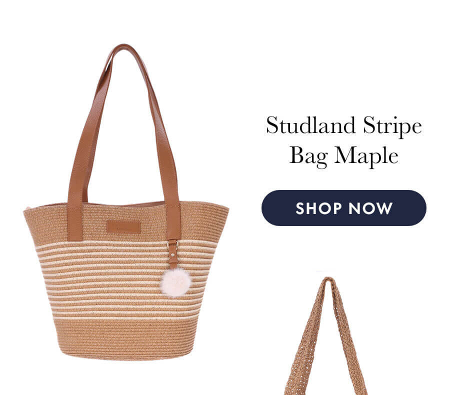 Studland Stripe Bag Maple