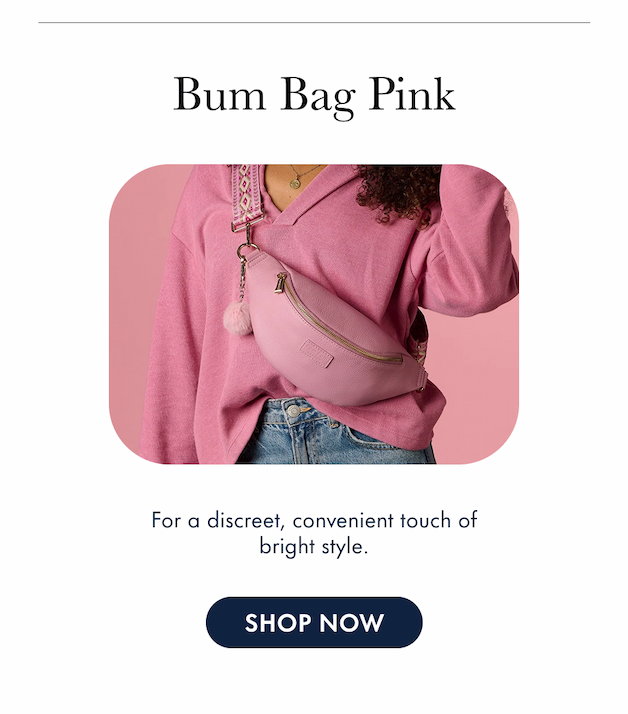 Bum Bag Pink For a discreet, convenient touch of bright style.