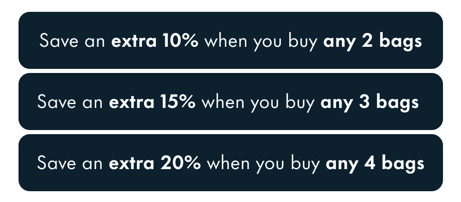 Extra savings on more than one bag