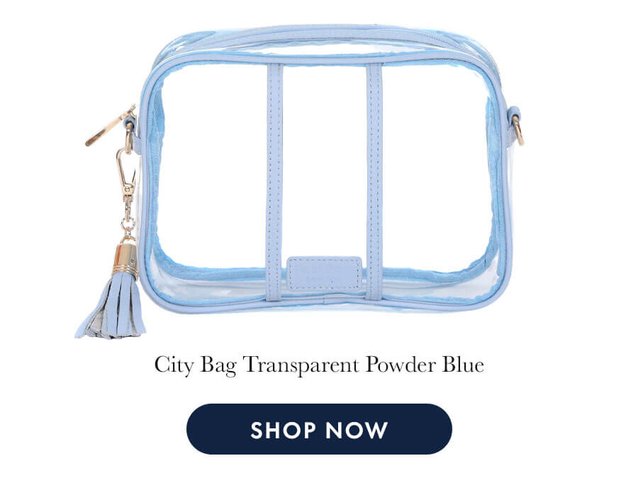 City Bag Transparent Powder Blue