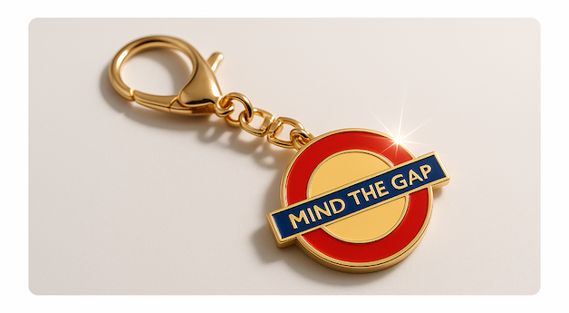 Mind the Gap keyring