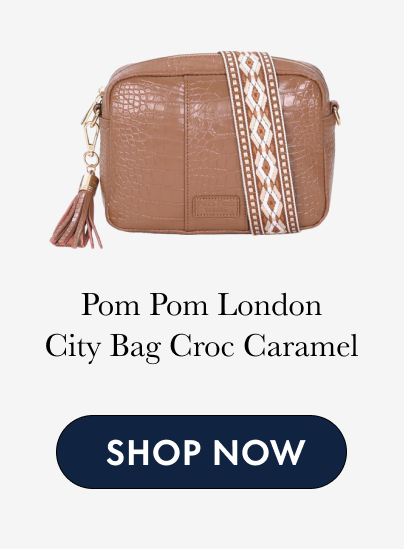 Pom Pom London City Bag Croc Caramel