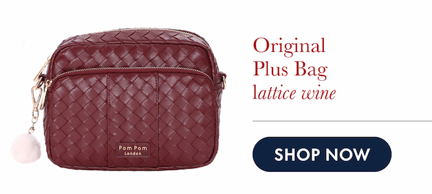 City Bag Croc berry red