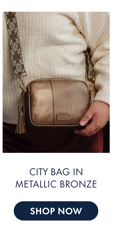 City Bag in Metallic Bronze