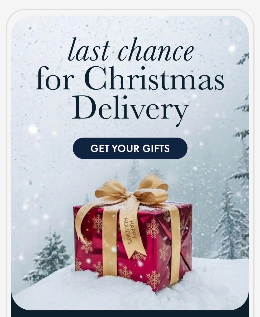 last chance for Christmas Delivery