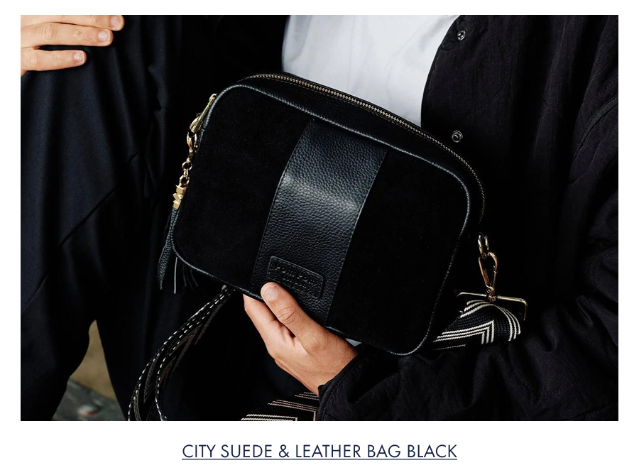 Original Suede & Leather Bag Navy