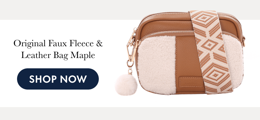 Original Faux Fleece & Leather Bag Maple