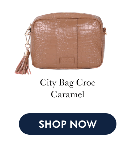 City Bag Croc Caramel