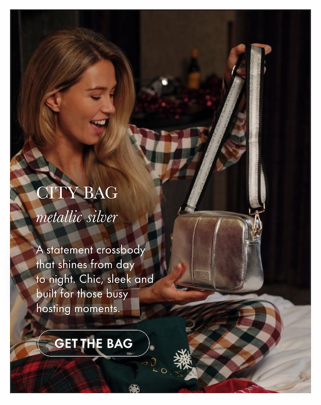 City Bag – Metallic Silver