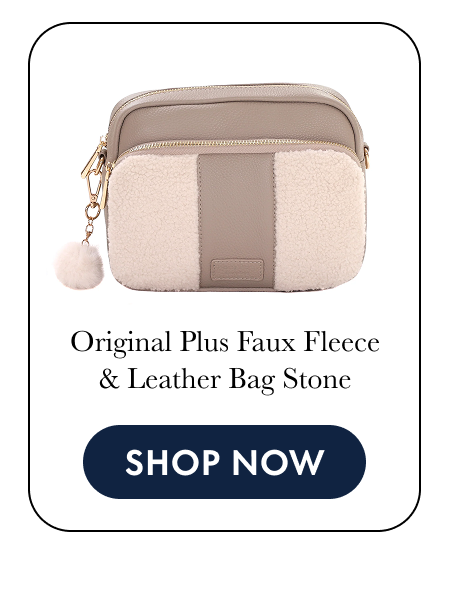 Original Plus Faux Fleece & Leather Bag Stone