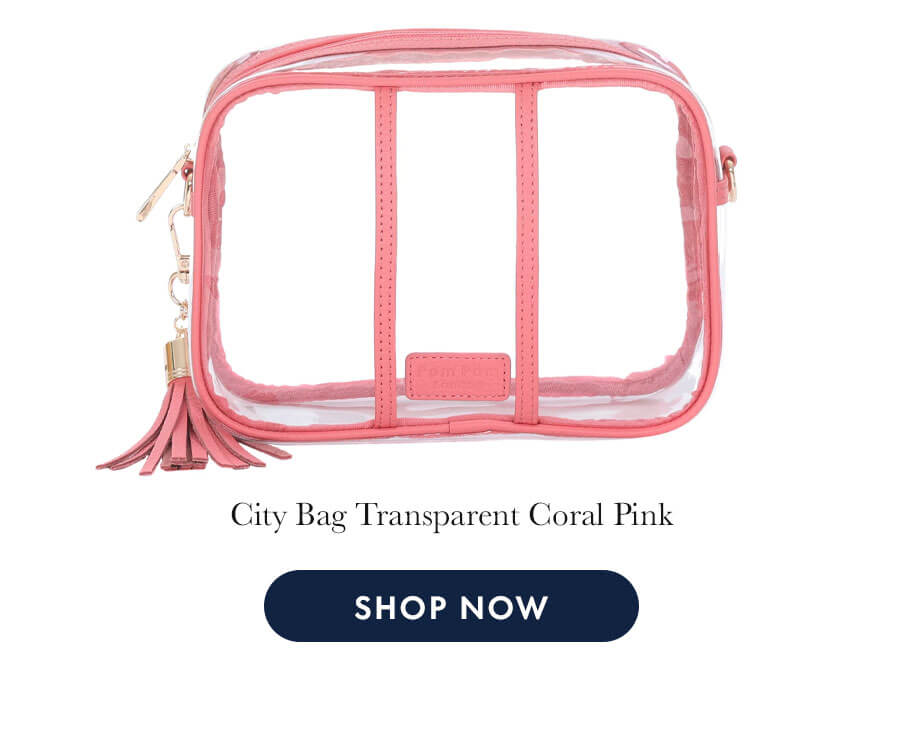 City Bag Transparent Coral Pink