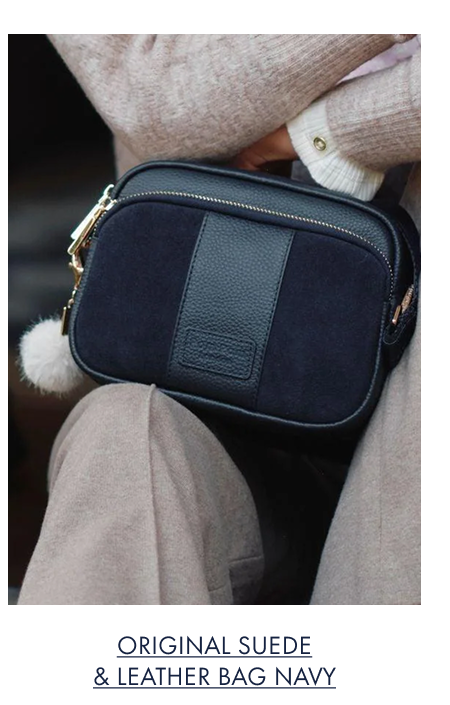 Original Suede & Leather Bag Navy