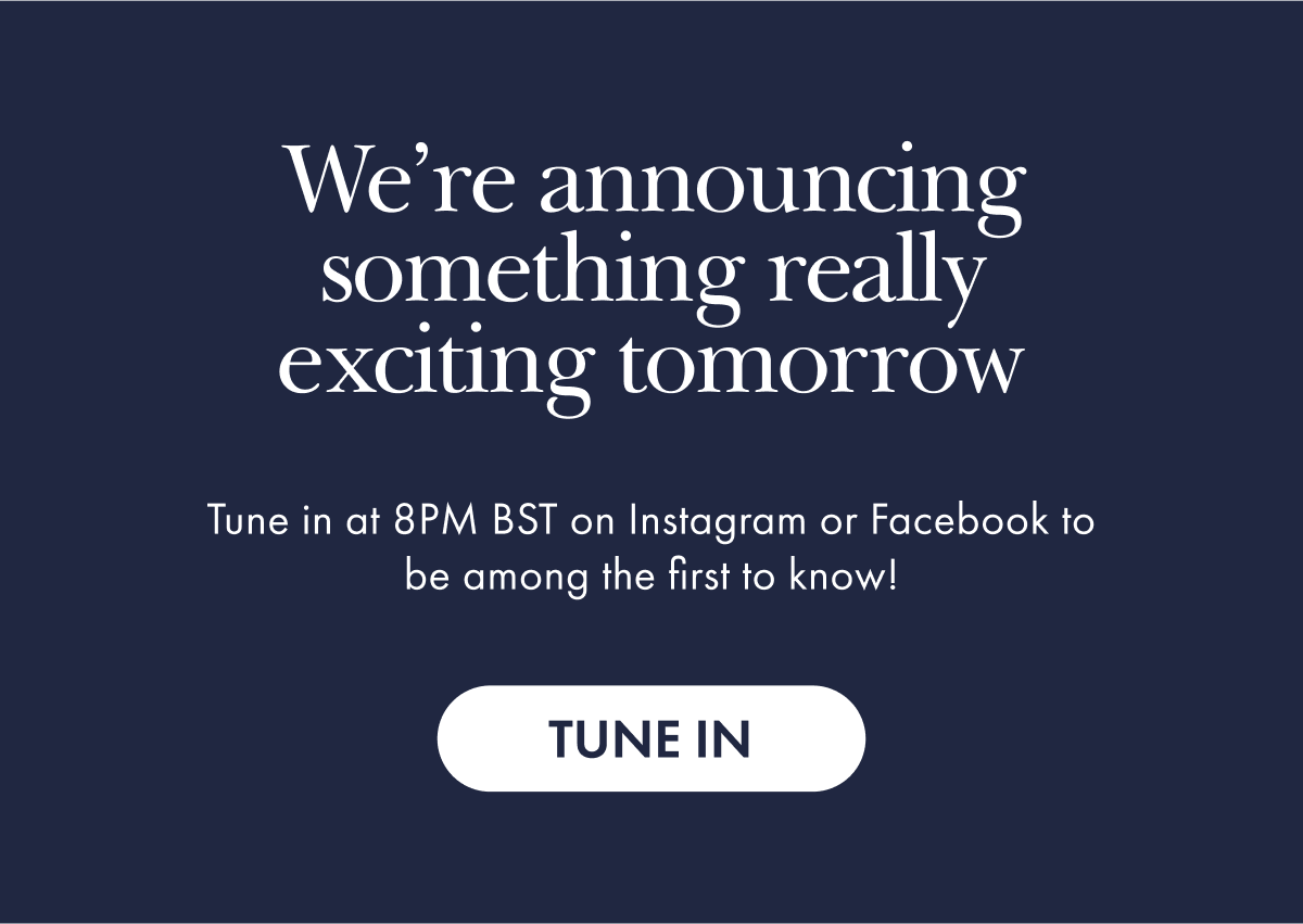 We're announcing something really exciting tomorrow