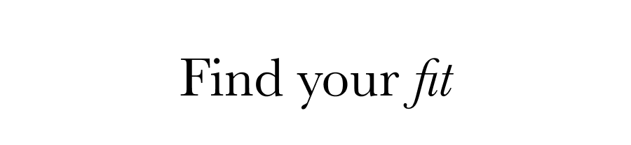 Find your fit