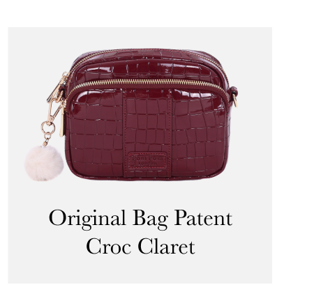 Original Bag Patent Croc Claret