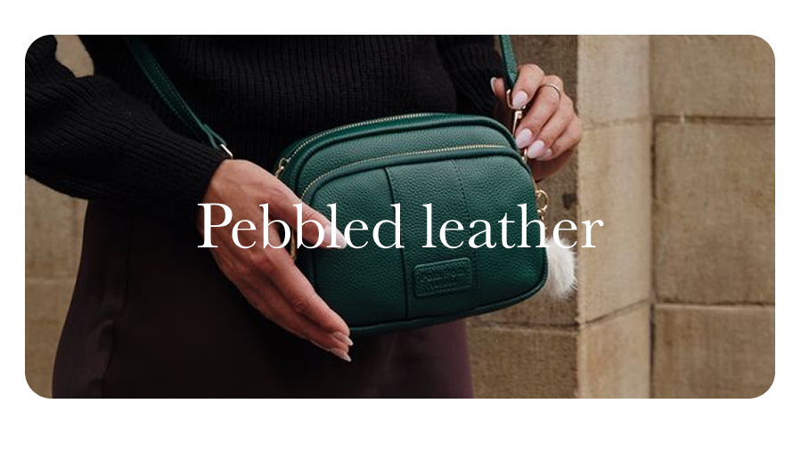 Pebbled leather