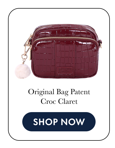 Original Bag Patent Croc Claret 