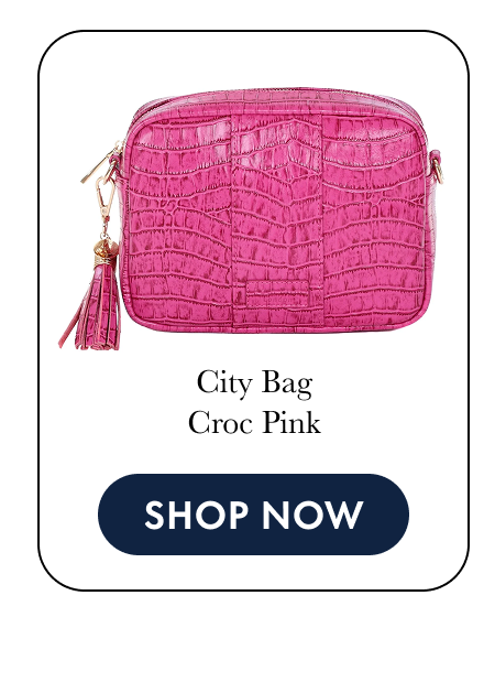City Bag Croc Pink