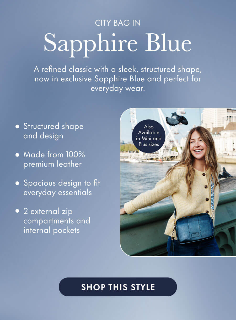 City Bag in Sapphire Blue
