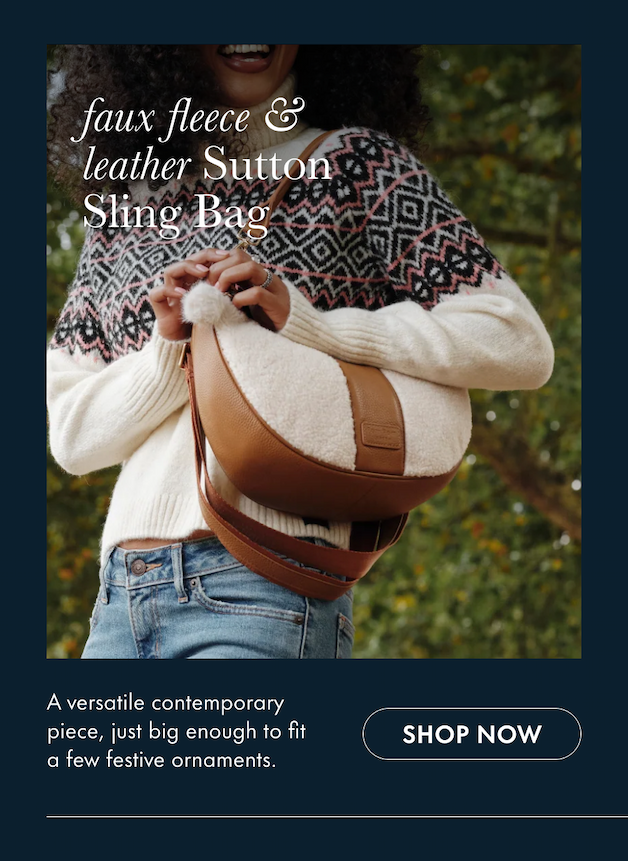 faux fleece  Sling Bag