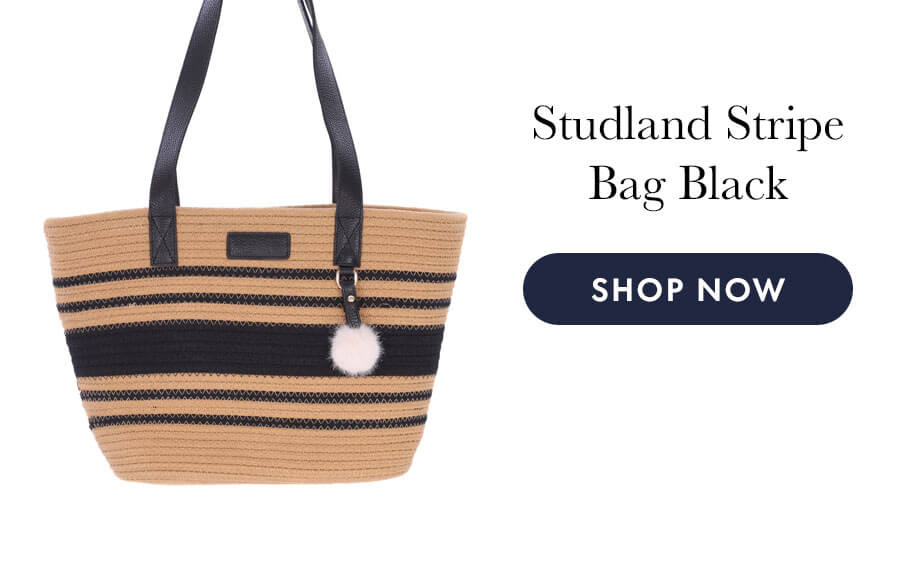 Studland Stripe Bag Black