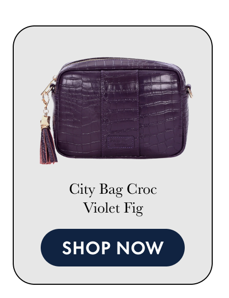 City Bag Croc Violet Fig