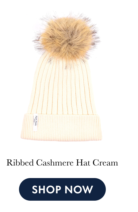 Ribbed Cashmere Hat Cream