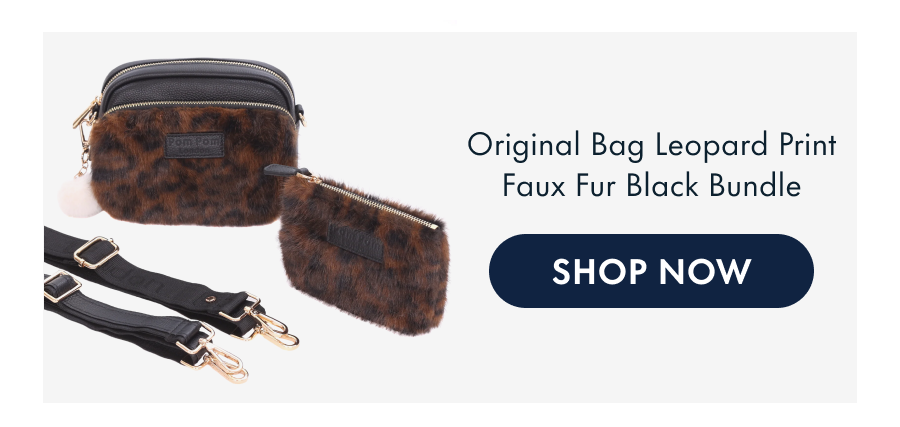 Original Leopard Print Faux Fur Bag in Black
