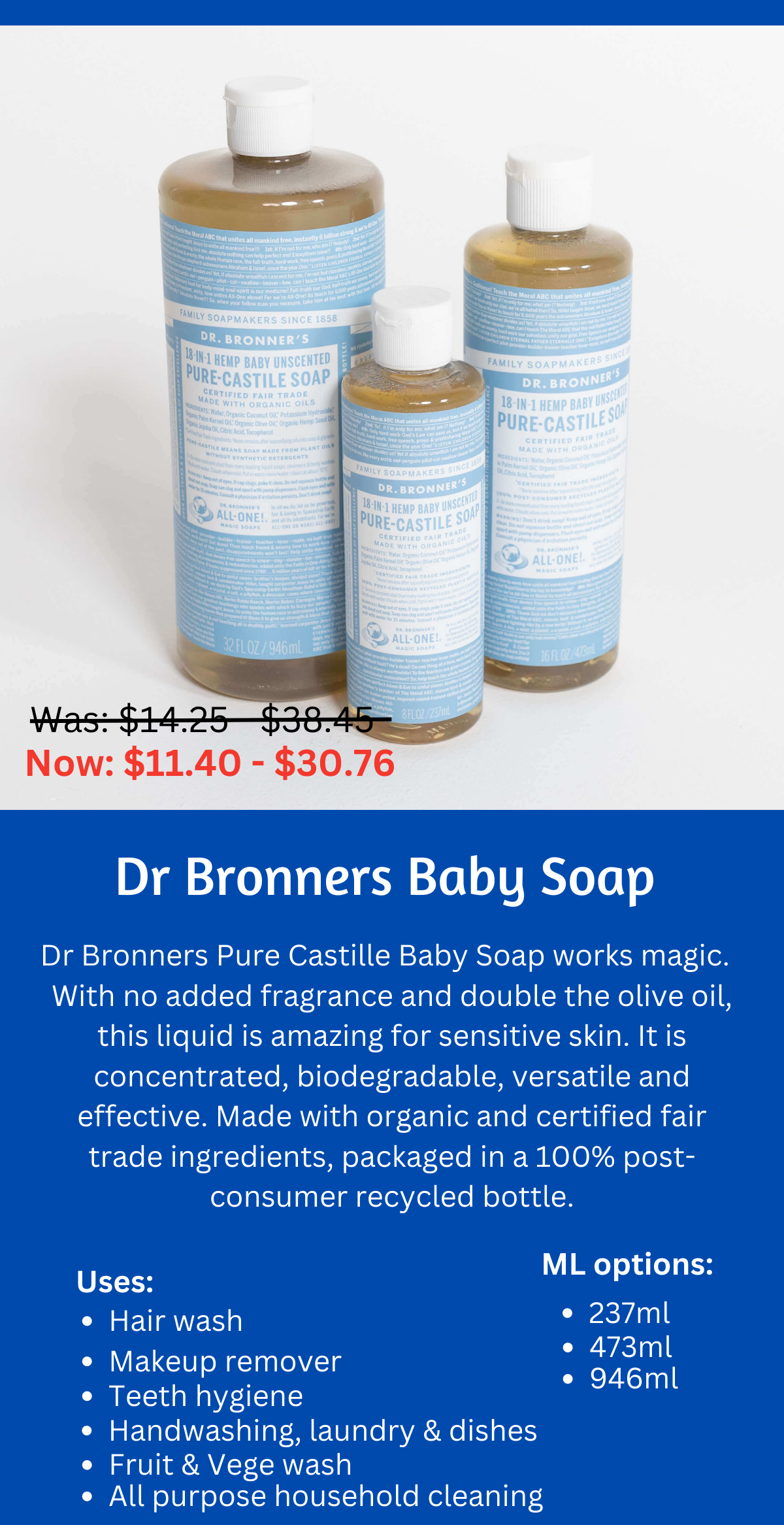 Organic Baby Wipes Solution, Bottom Balm, Pegs and Struckets Bare and