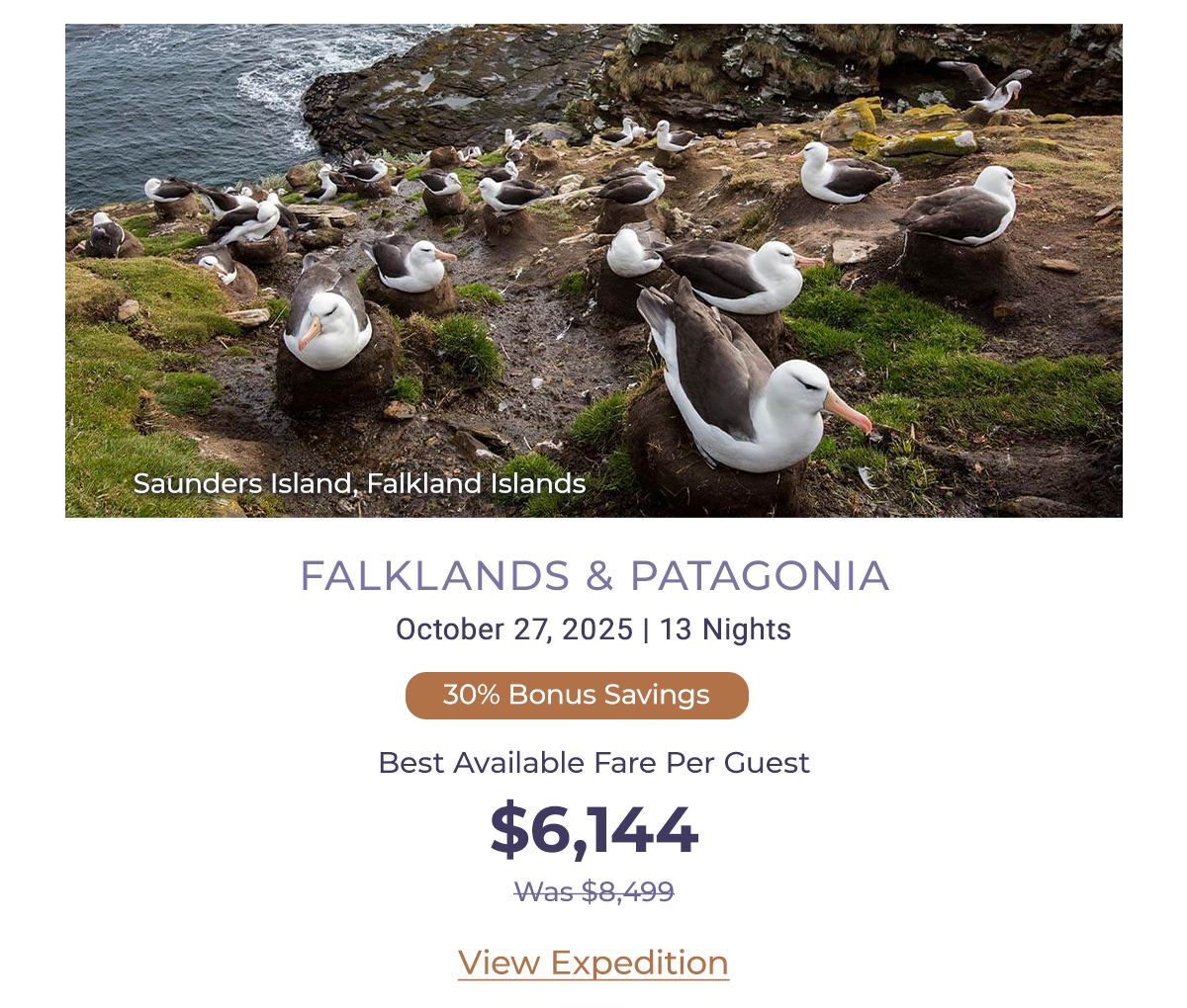FALKLANDS & PATAGONIA October 27, 2025 | 13 Nights