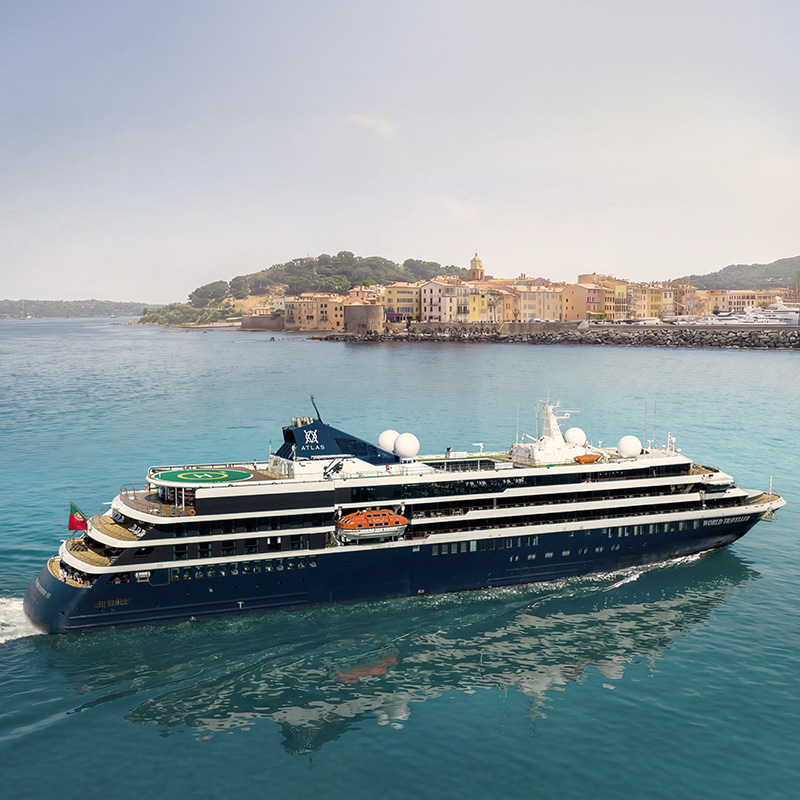 Atlas yacht on open water in the Mediterranean