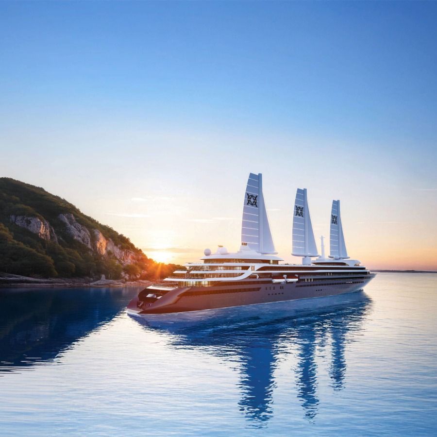 Atlas Ocean Voyages' ship Atlas Adventurer sailing at sea