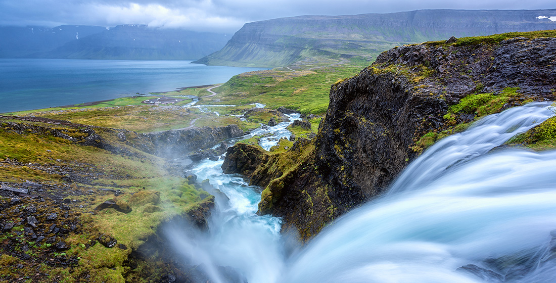 Dynjandi waterfall in Iceland