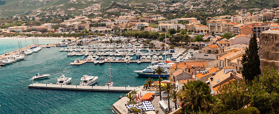 Yacht marina in Calvi, France