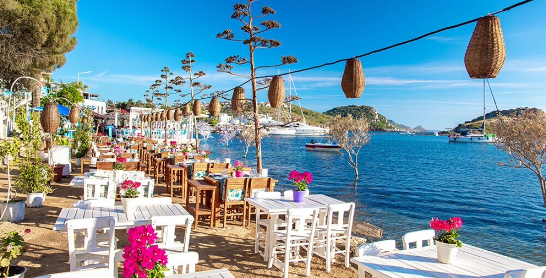 A seaside restaurant in Bodrum, Turkey