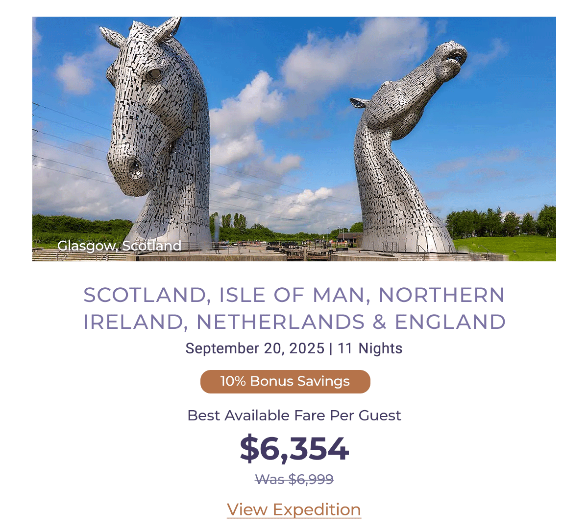 SCOTLAND, ISLE OF MAN, NORTHERN IRELAND, NETHERLANDS & ENGLAND September 20, 2025 | 11 Nights