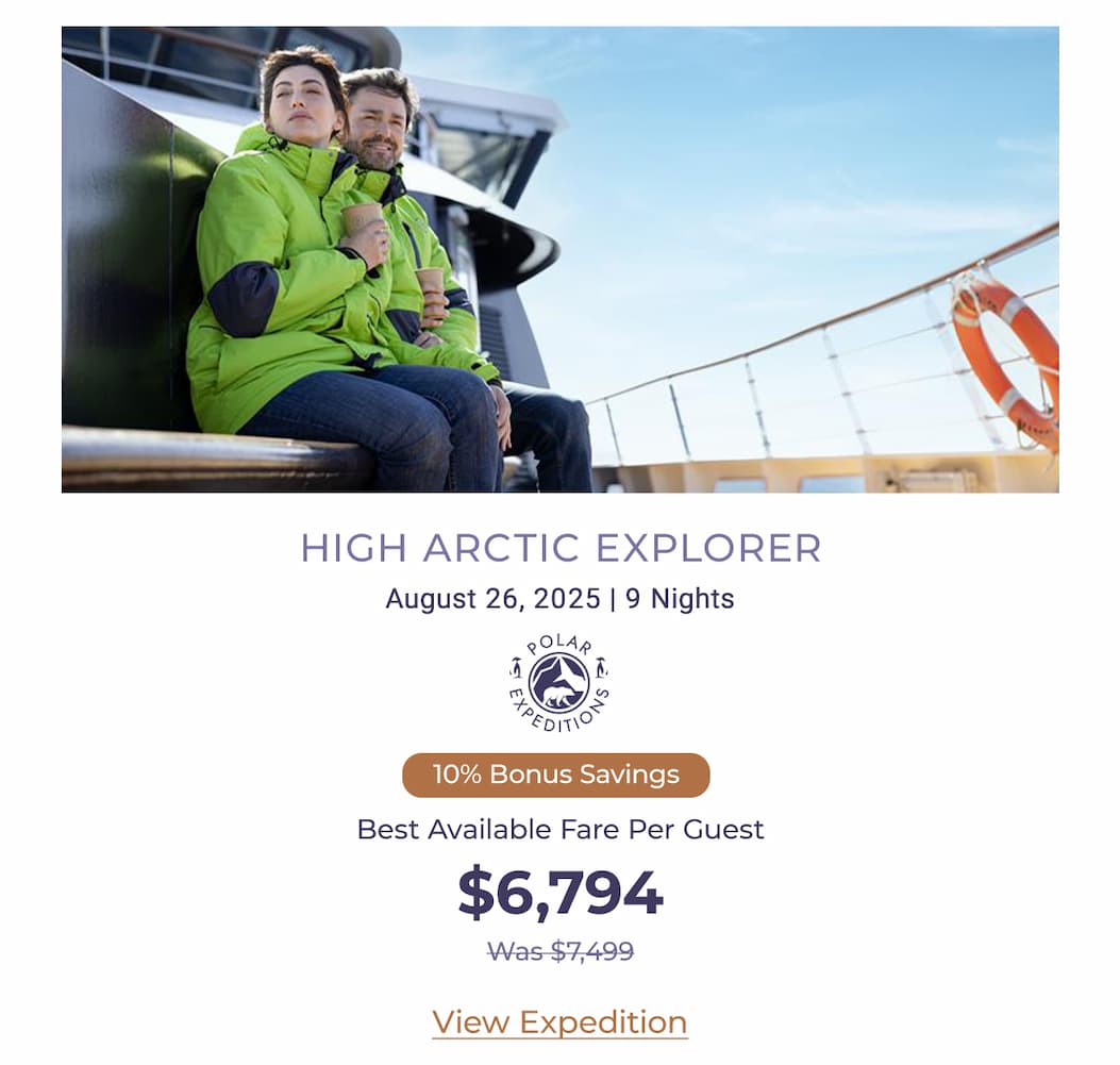HIGH ARCTIC EXPLORER August 26, 2025 | 9 Nights
