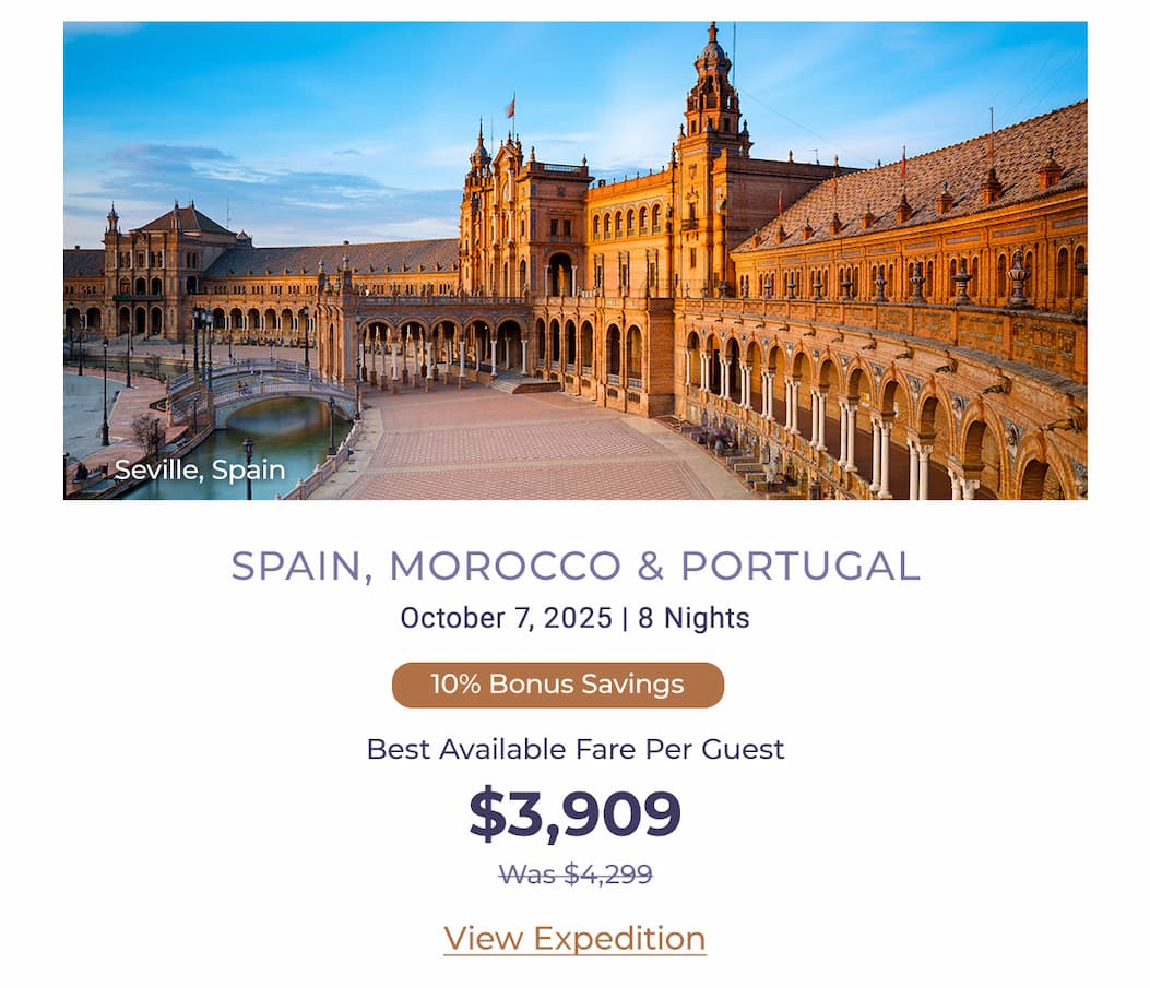 SPAIN, MOROCCO & PORTUGAL October 7, 2025 | 8 Nights