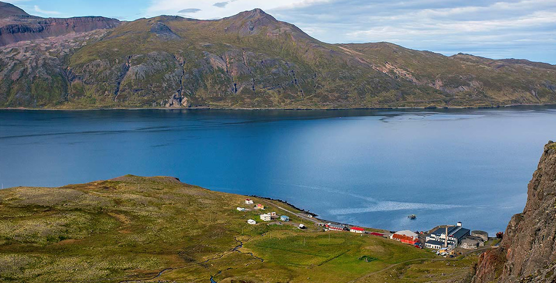 The village of Djúpavík in Iceland